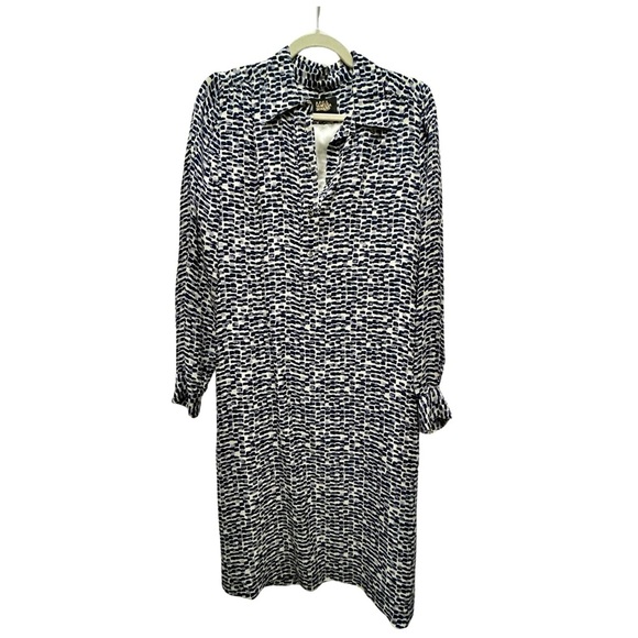 A.P.C. x Vanessa Seward Navy Print Shirt Dress – Size M - Picture 1 of 4